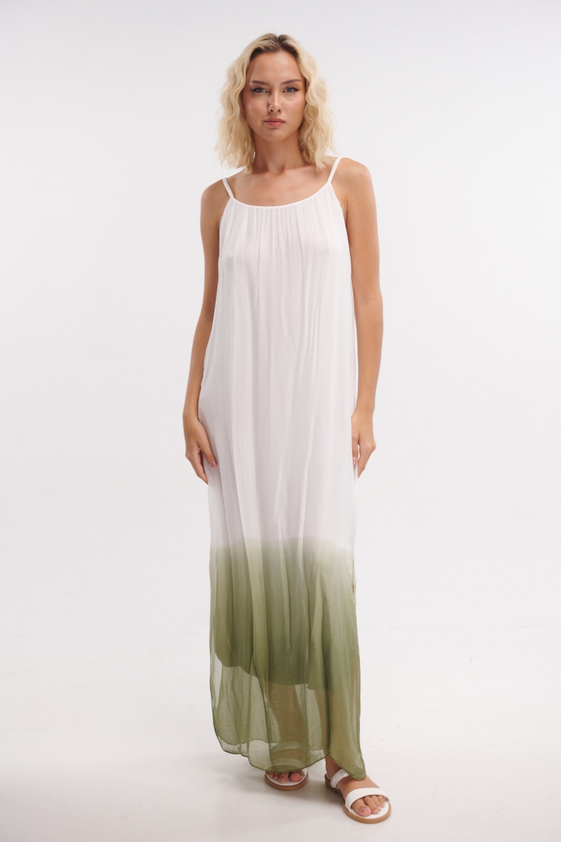 De Lave Silk Strapped Maxi Dress