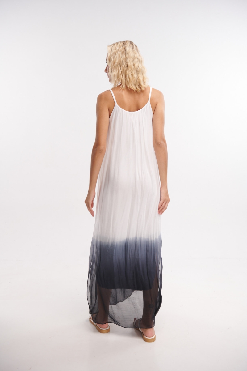 De Lave Silk Strapped Maxi Dress