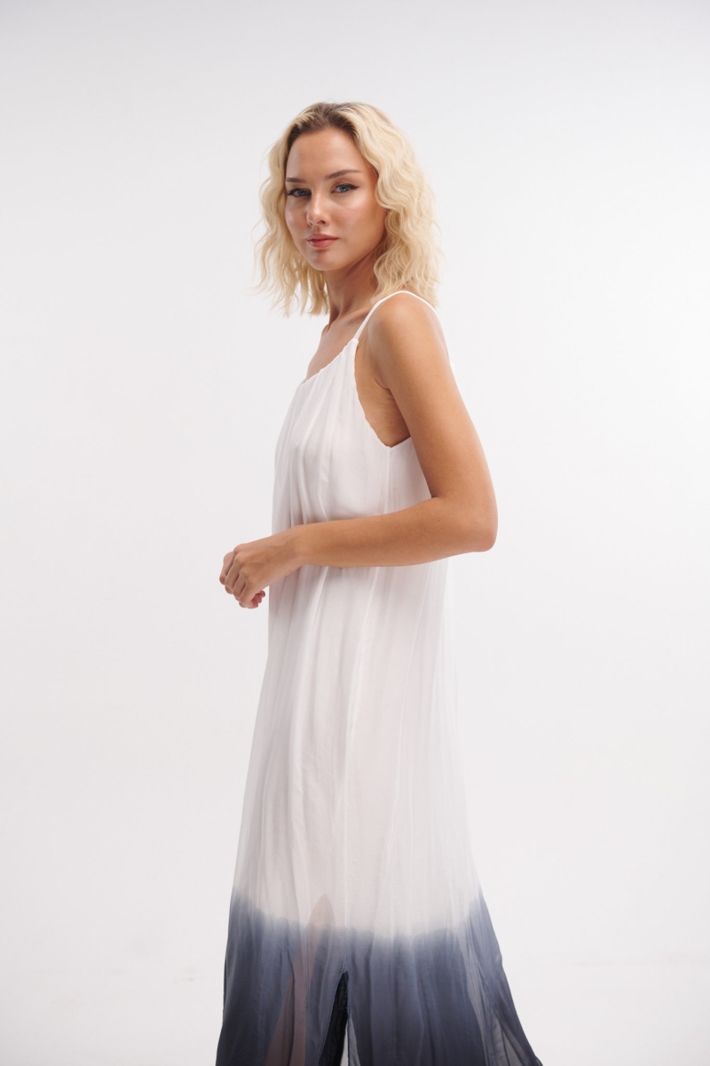 De Lave Silk Strapped Maxi Dress