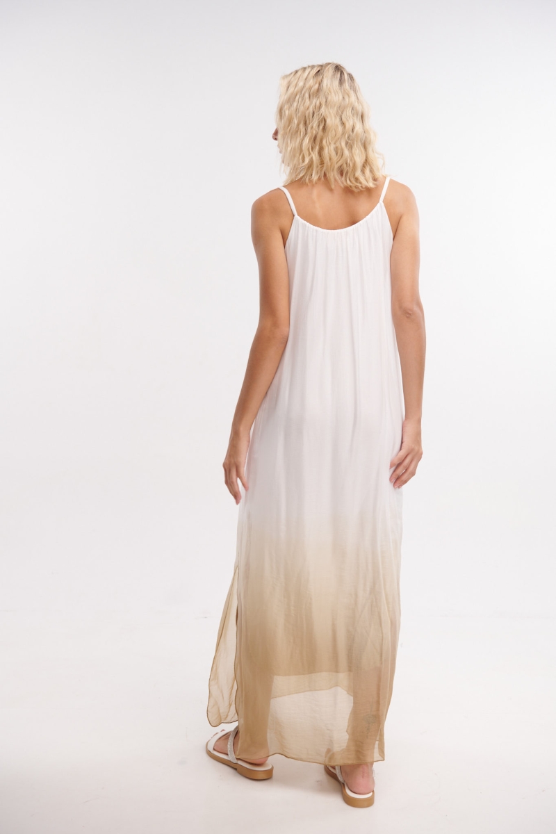 De Lave Silk Strapped Maxi Dress