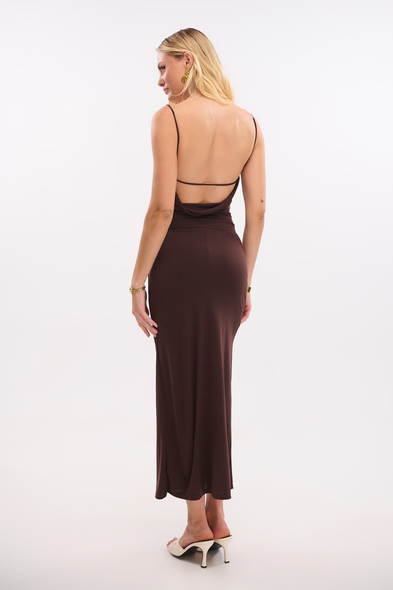 Open Back Midi Dress