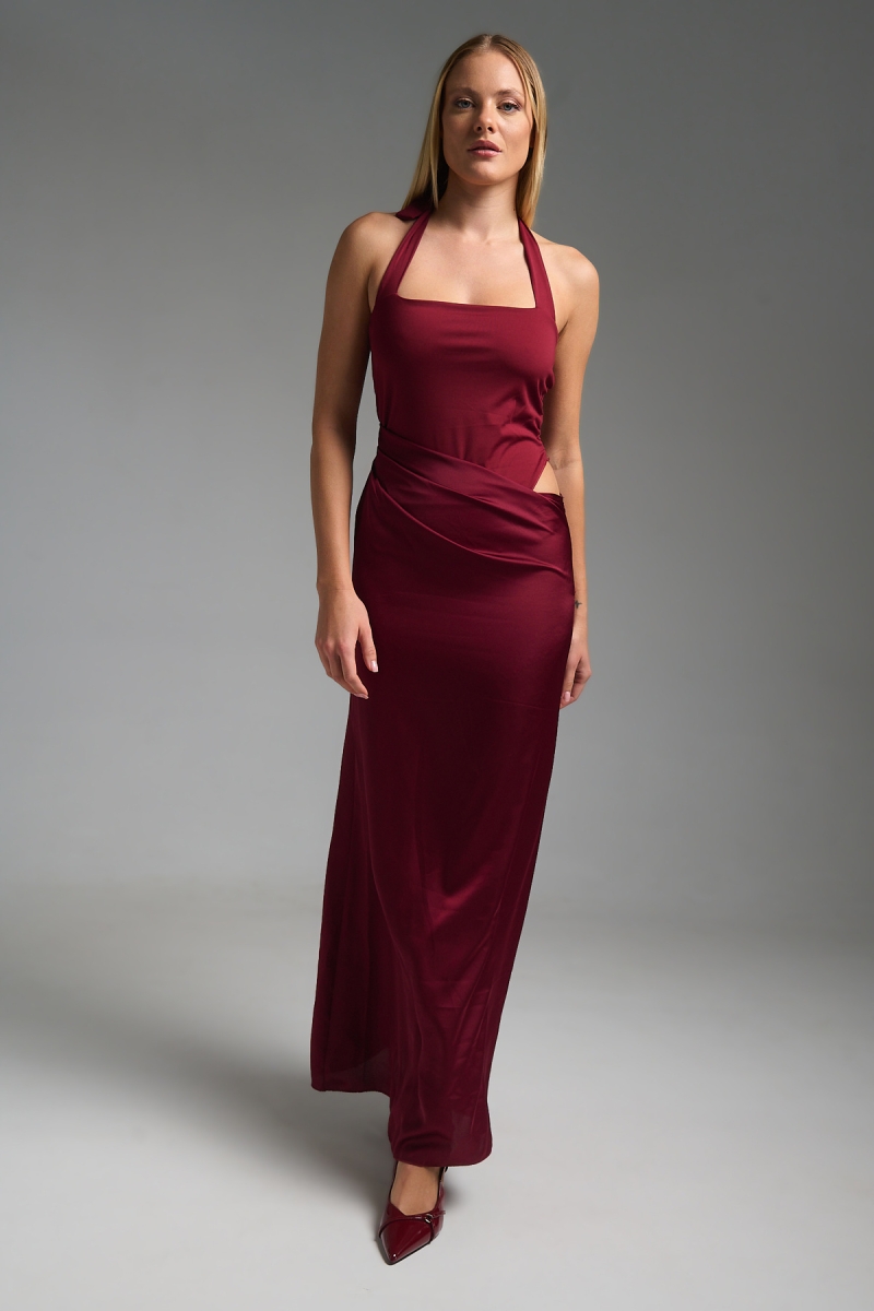 Φόρεμα Μάξι Κορμάκι Με Άνοιγμα