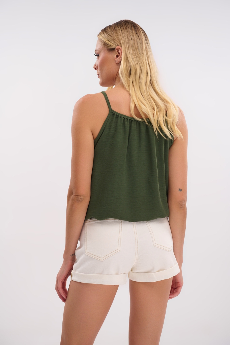 Strap Top with Ethnic Beads