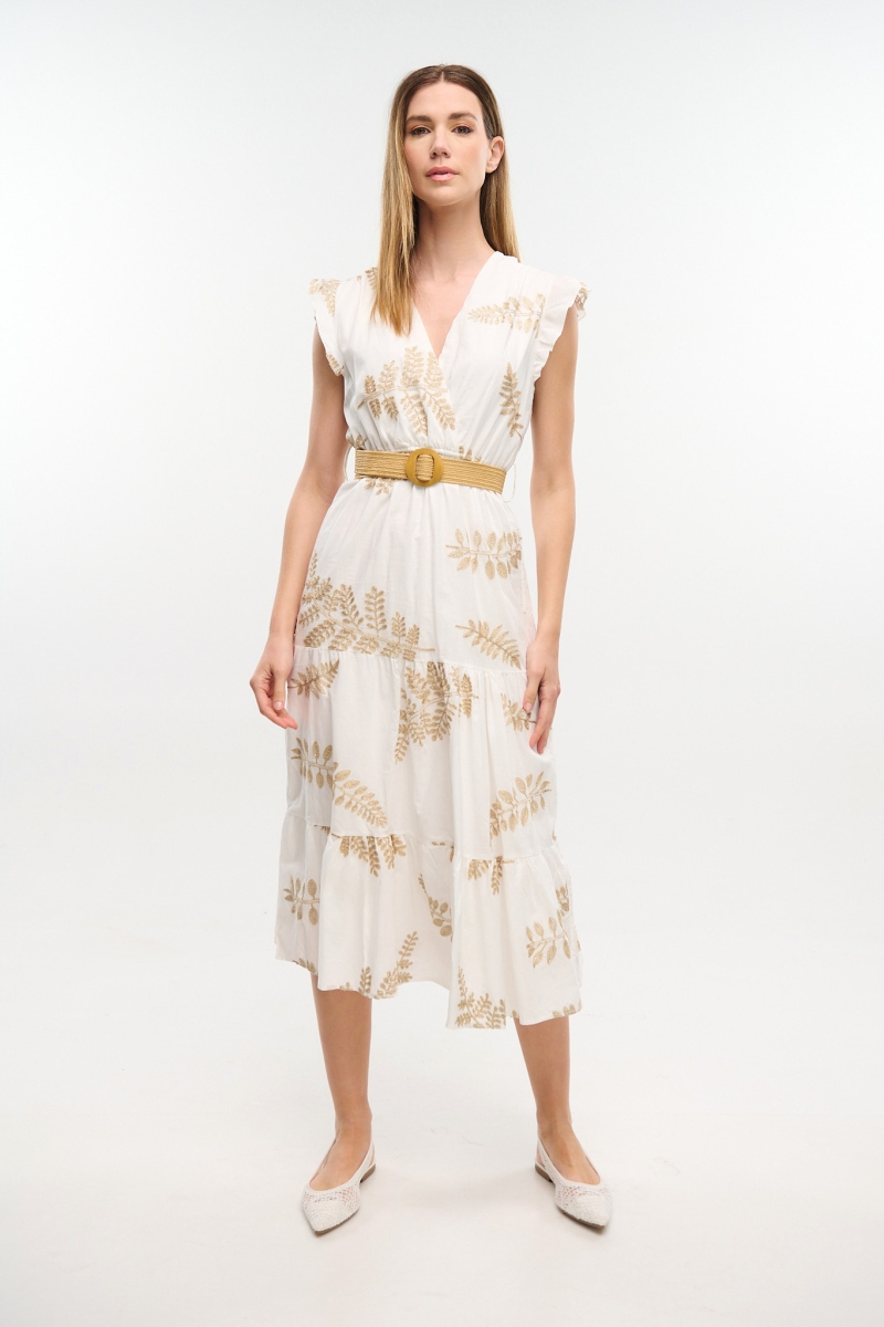 Midi Dress With Gold Details