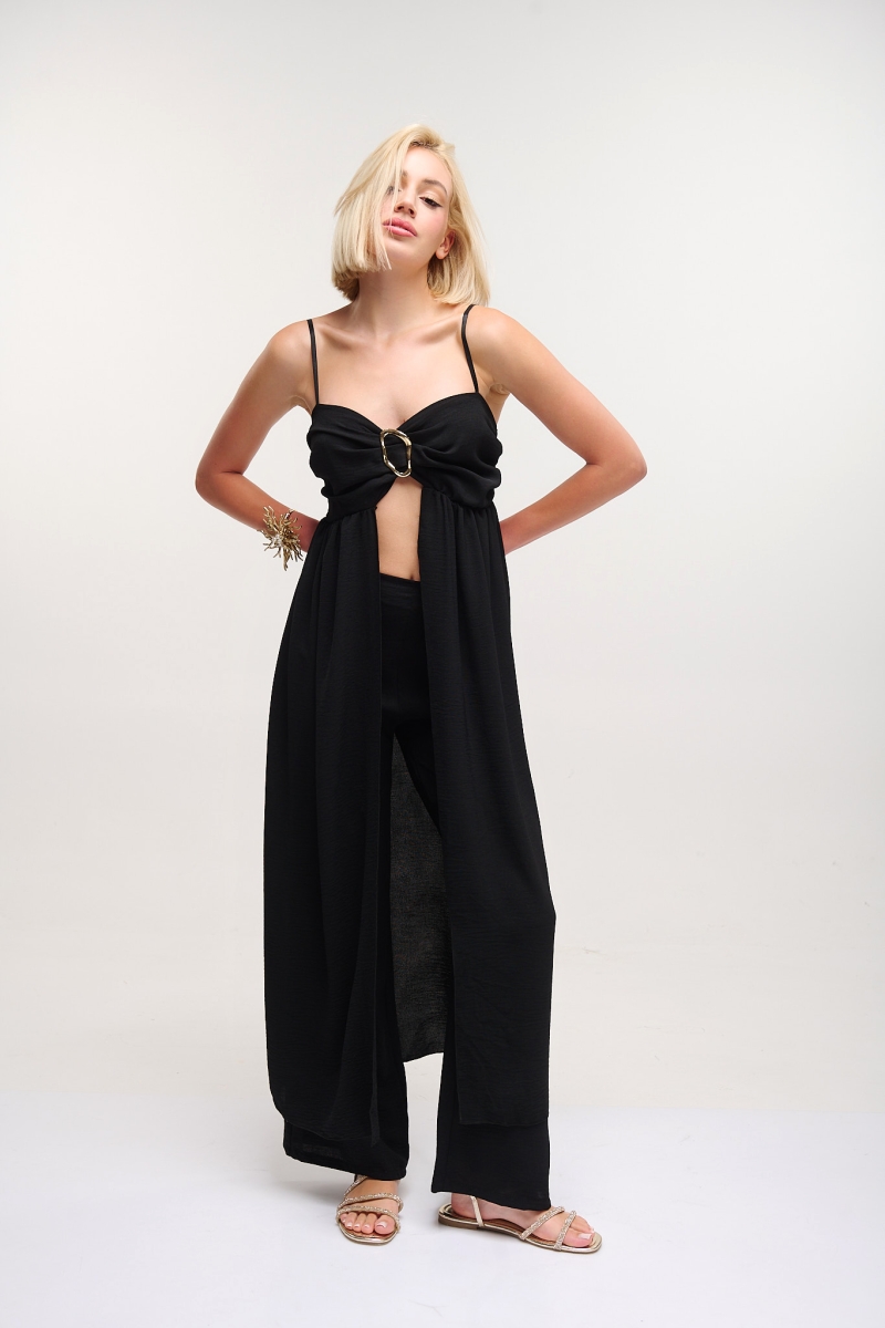 Two Pieces Set Top & Wide Leg Pants