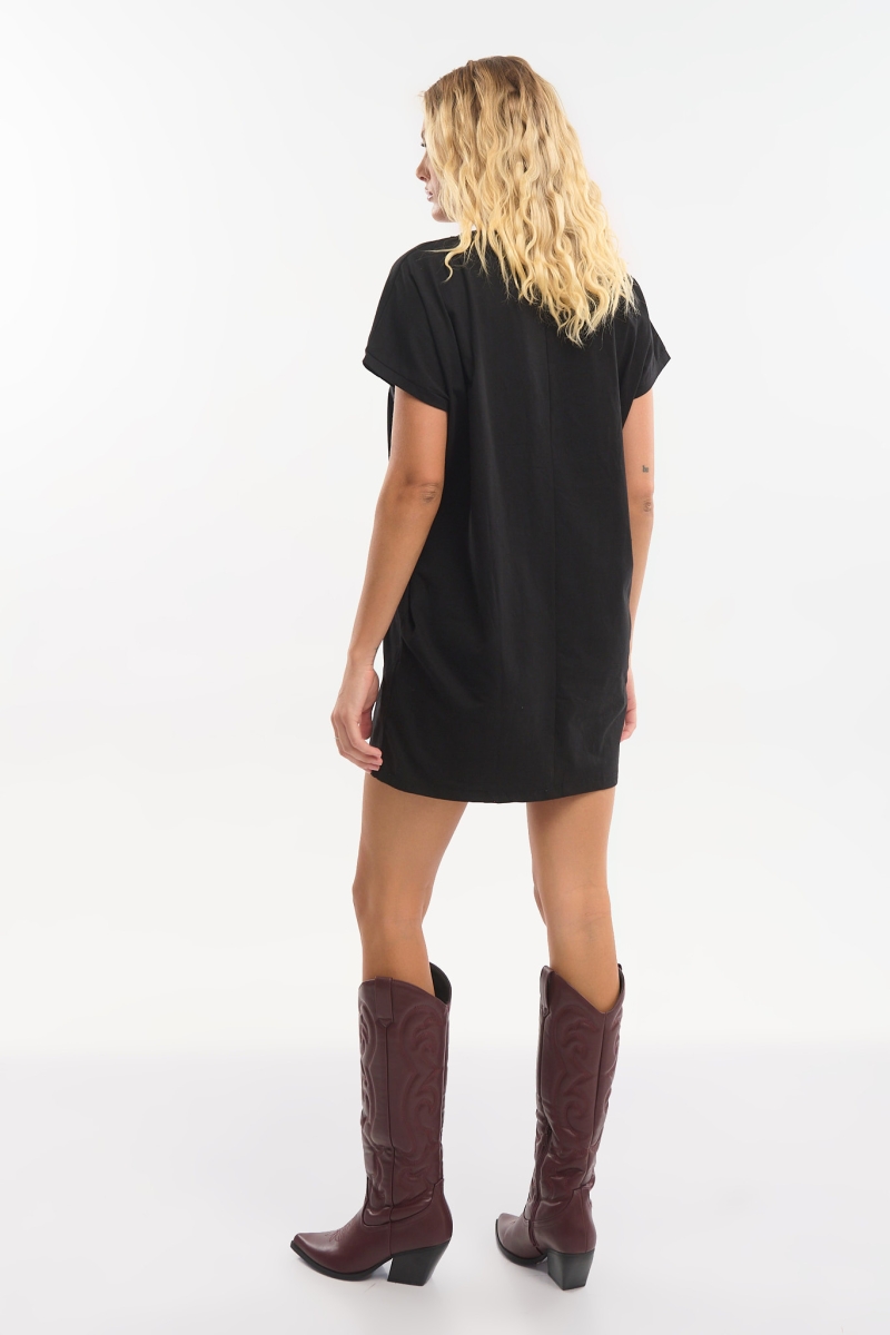Short Sleeve Dress with Strass – Chic & Sparkling