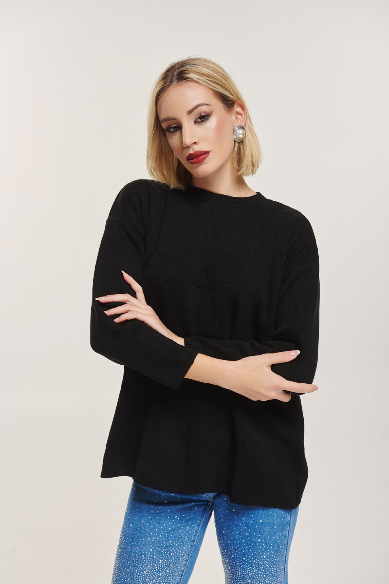 Side Buttoned Knited Blouse